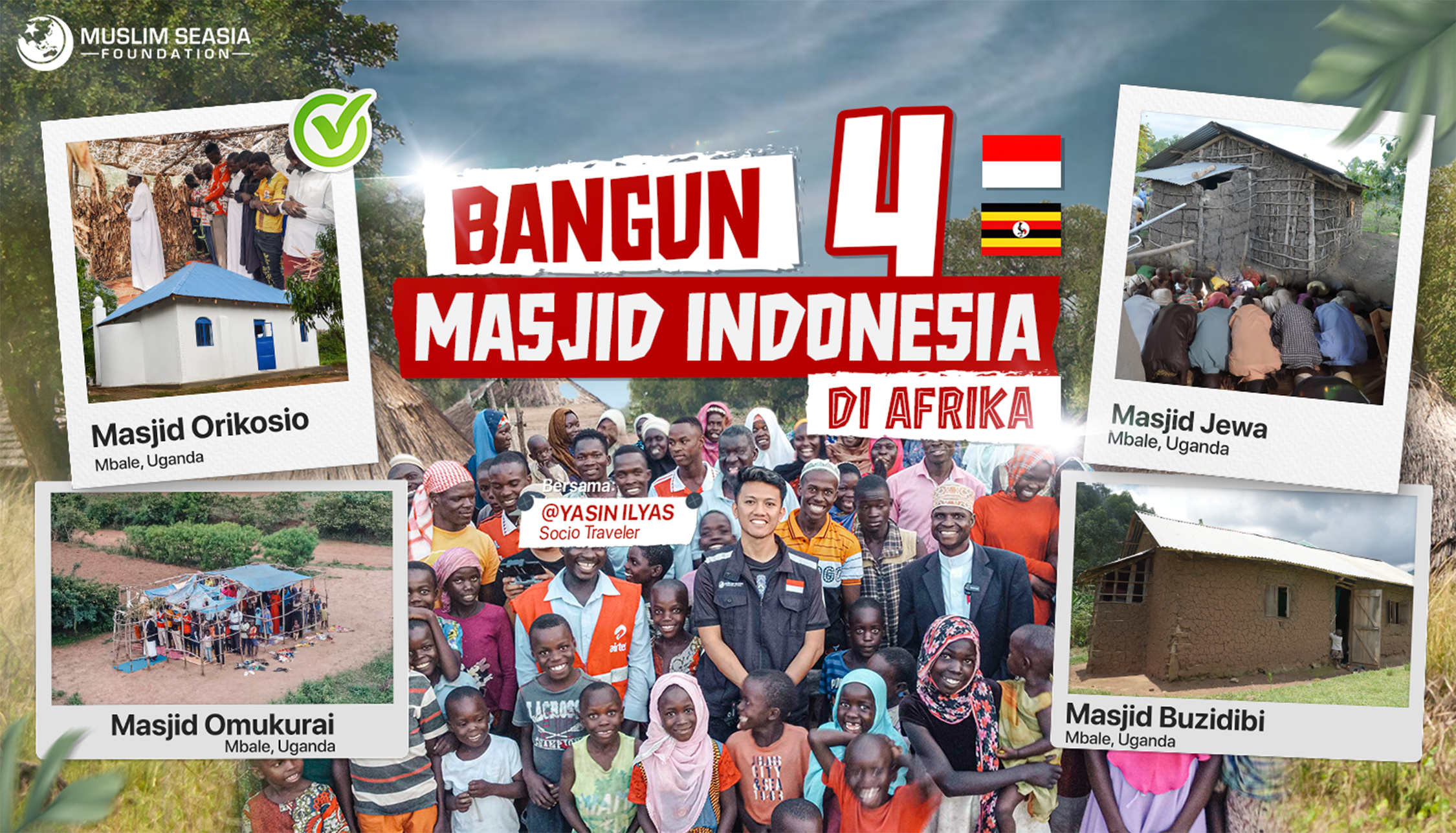Indonesia Bangun 4 Masjid Layak di Uganda Afrika 🌍