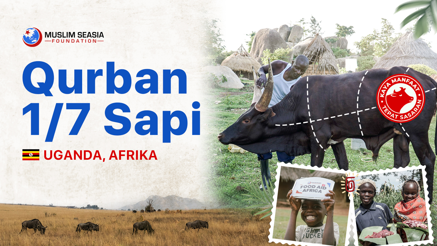 Qurban Sapi 1/7 di Uganda Afrika
